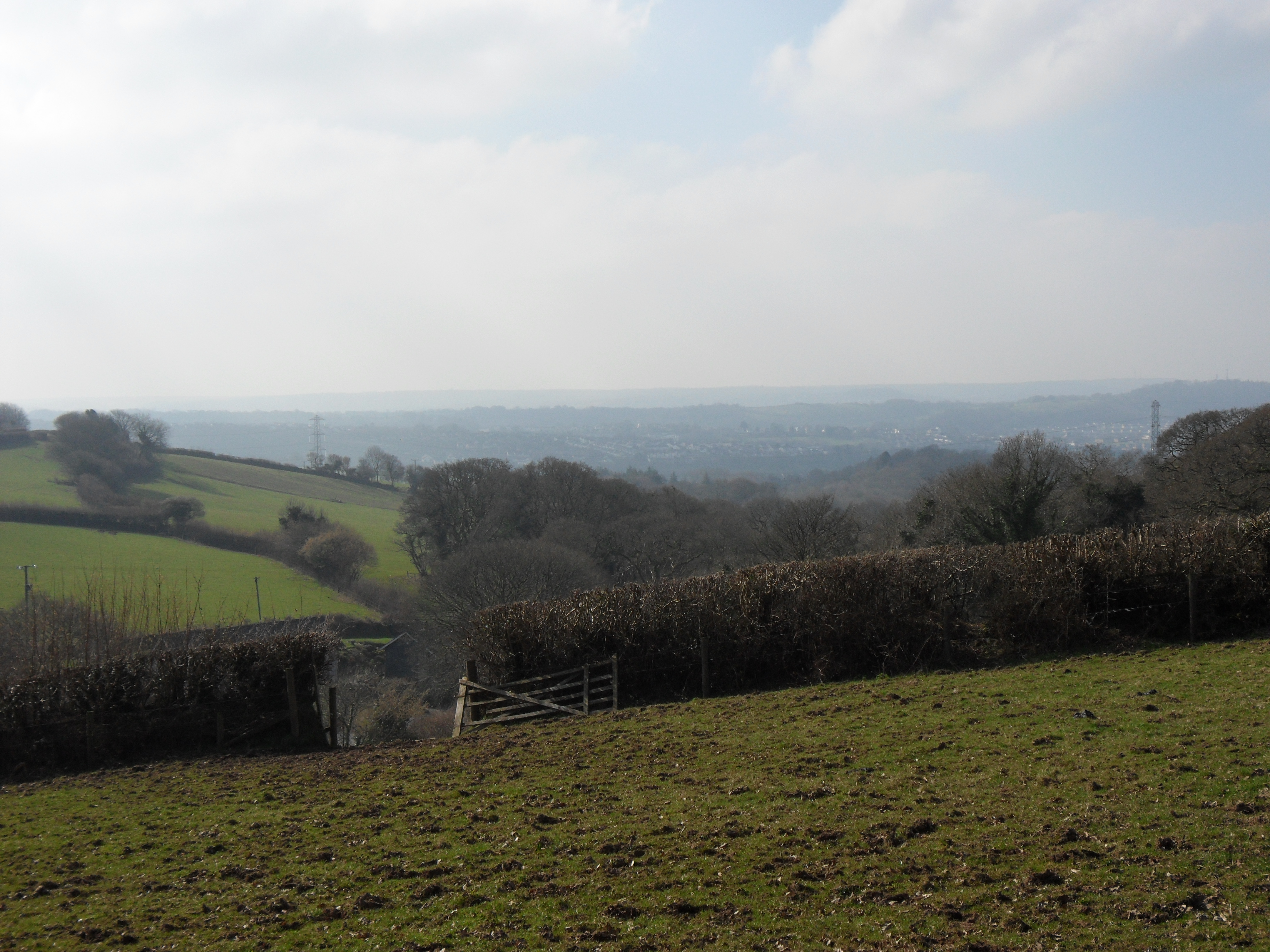 Plympton view from Bottle Hill looking to Plymouth
