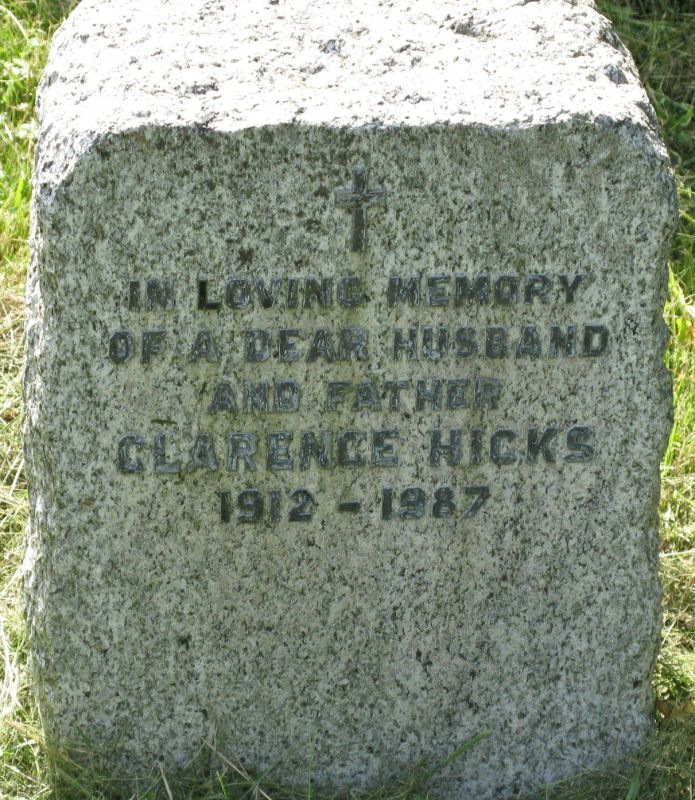 Clarence Hicks memorial